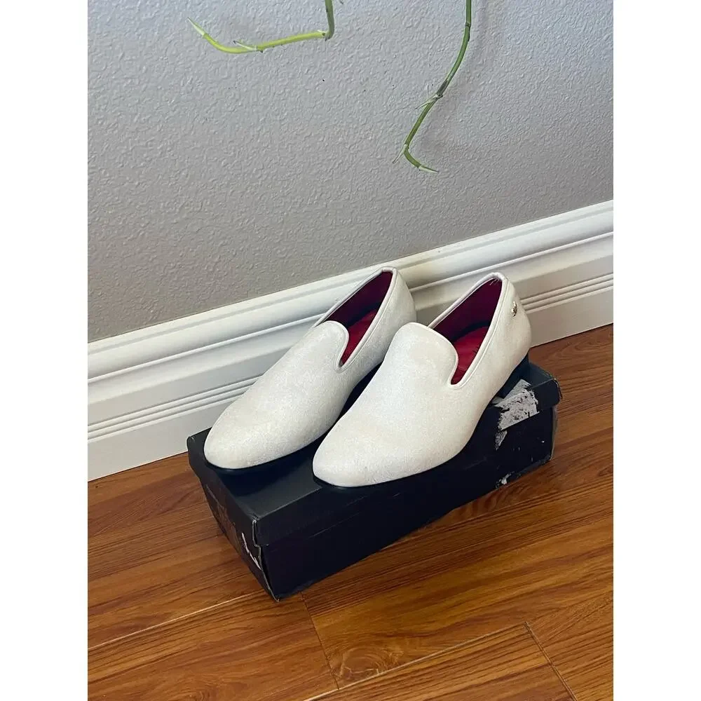 JITAI Luxury Men Shoes White Loafers Size 11